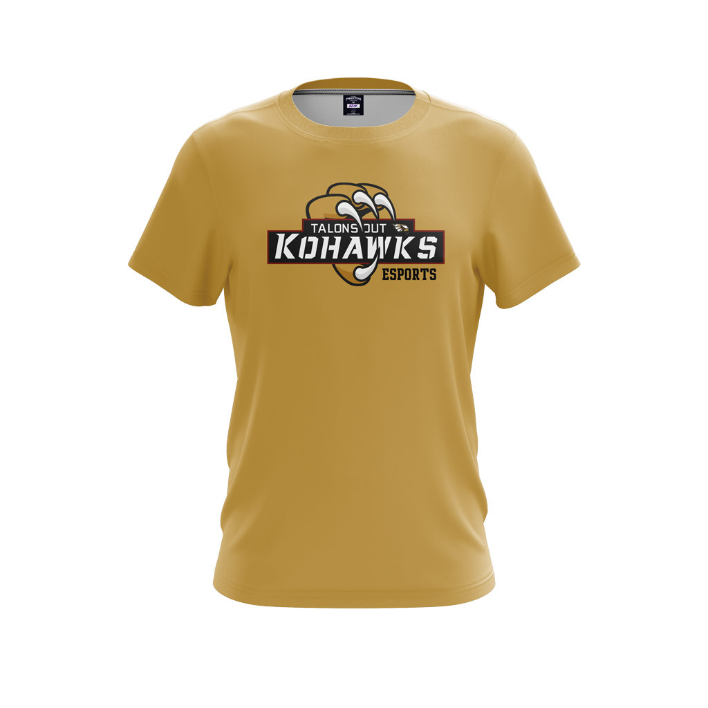 Coe College Talon Short Sleeve T-Shirt Gold