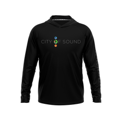 City of Sound Raglan Long Sleeve Hooded T-Shirt