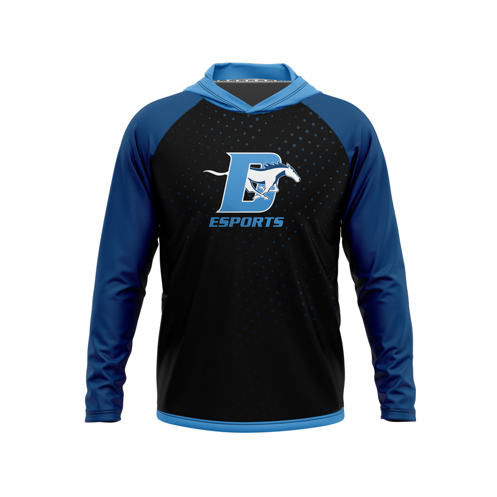 Downers Grove South High School | Phantom Series | Raglan Long Sleeve Hooded T-Shirt