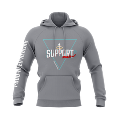Support Main [DTF] Unisex Tri-Blend Pullover Hoodie Gray