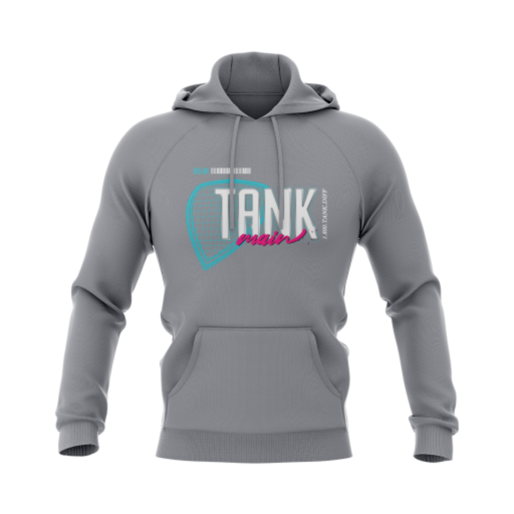 Tank Main [DTF] Unisex Tri-Blend Pullover Hoodie Gray