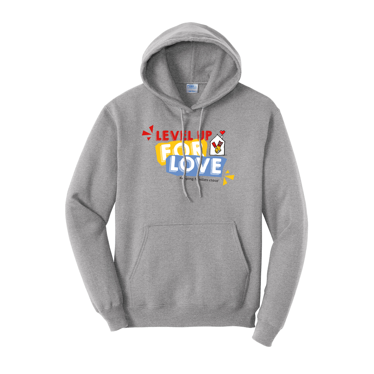 RMHC DTF Pullover Hoodie Level Up Gray
