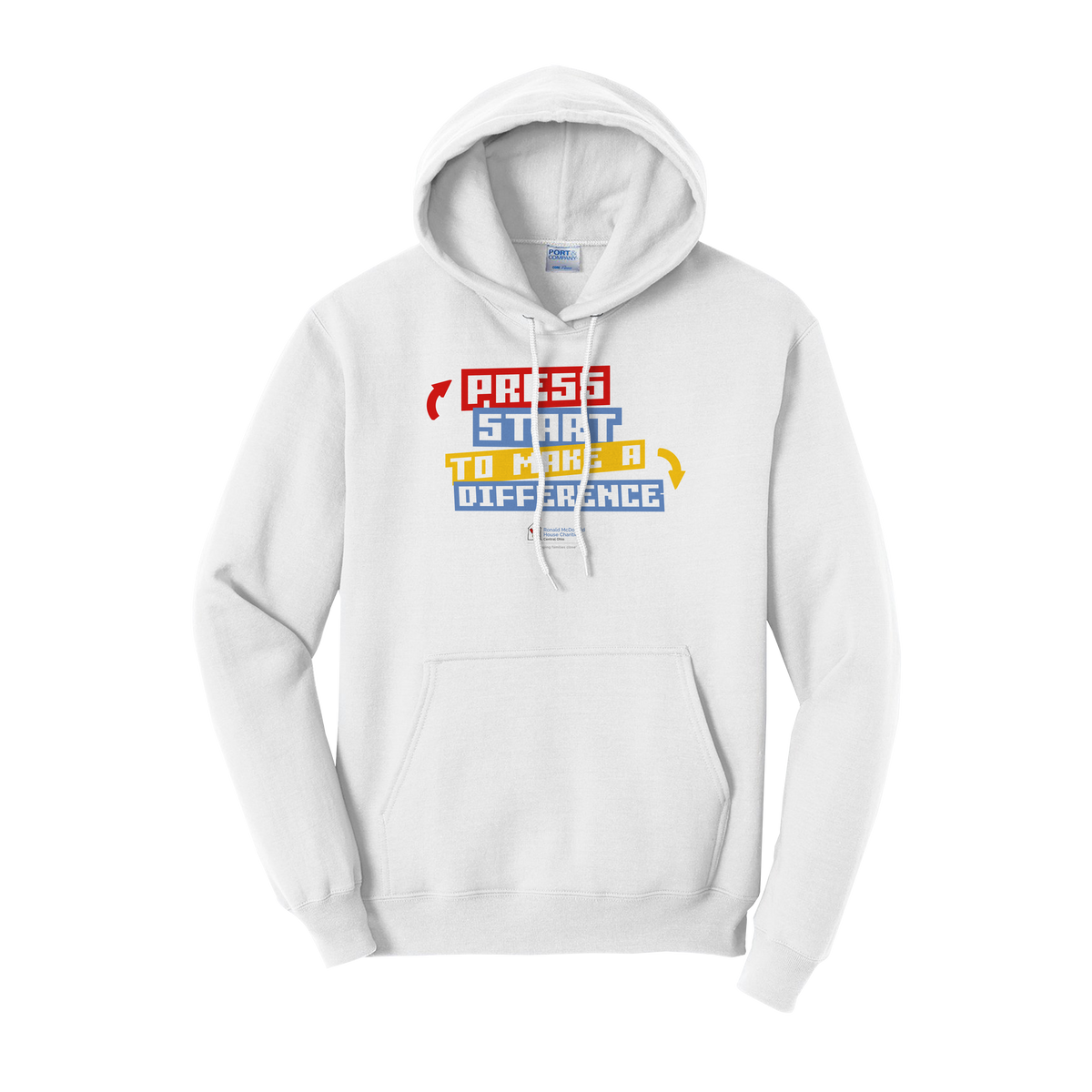 RMHC DTF Pullover Hoodie Press Start White
