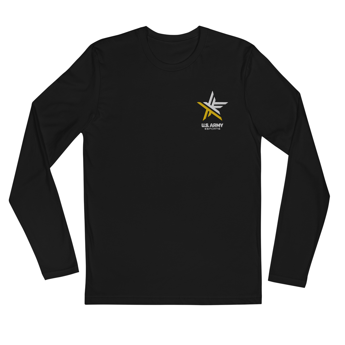 US Army Esports | On Demand | Embroidered Long Sleeve Fitted Crew