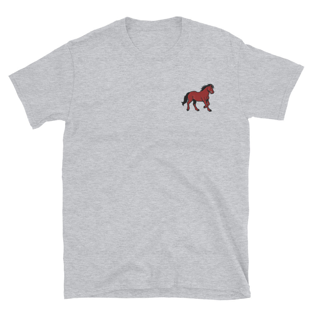 Enid Public Schools [Longfellow] | On Demand | Embroidered Short-Sleeve Unisex T-Shirt