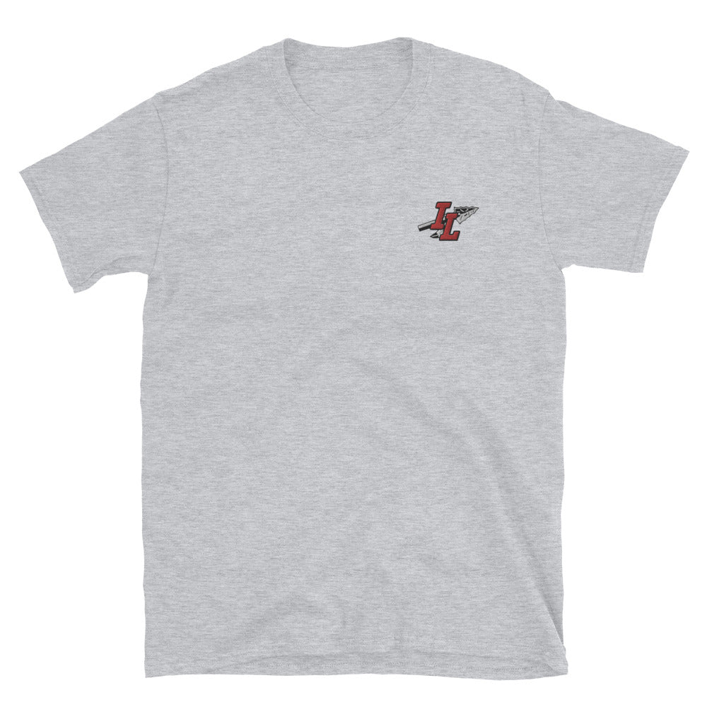Indian Lake High School | On Demand | Embroidered Short-Sleeve Unisex T-Shirt
