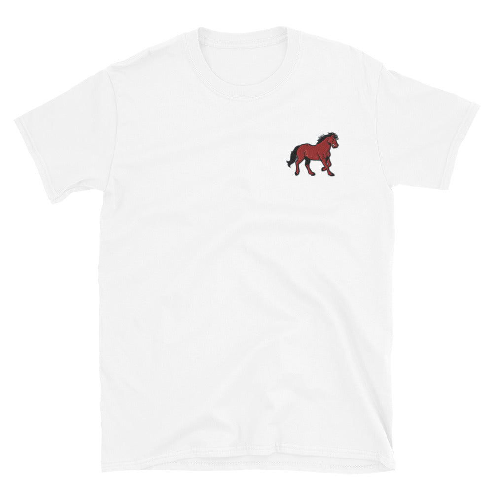 Enid Public Schools [Longfellow] | On Demand | Embroidered Short-Sleeve Unisex T-Shirt